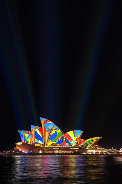 Sydney Opera House illuminated — Stock Photo, Image