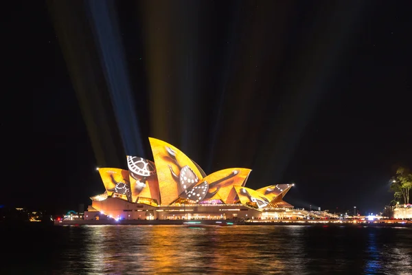 Sydney Opera House osvětlené — Stock fotografie