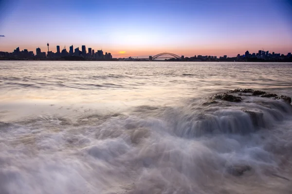 在日落时的悉尼海景 — 图库照片