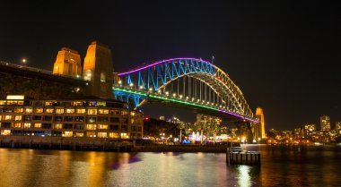 Işıklı Sydney şehir canlı Sydney 2016 sırasında
