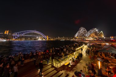 Işıklı Sydney şehir canlı Sydney 2016 sırasında