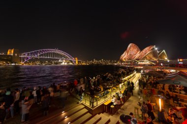 Işıklı Sydney şehir canlı Sydney 2016 sırasında