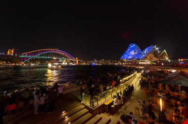 Işıklı Sydney şehir canlı Sydney 2016 sırasında