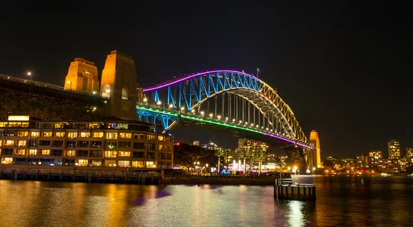 Işıklı Sydney şehir canlı Sydney 2016 sırasında — Stok fotoğraf