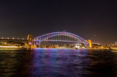 Işıklı Sydney şehir canlı Sydney 2016 sırasında