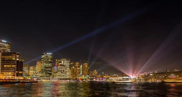 Osvětlené město Sydney — Stock fotografie