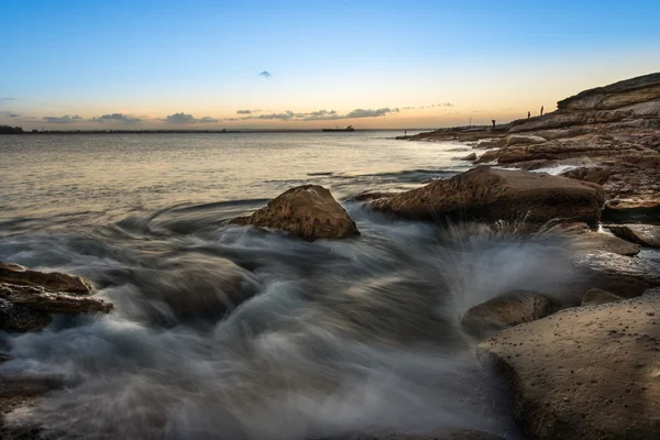 Sydney paisagem marinha durante o pôr do sol — Fotografia de Stock