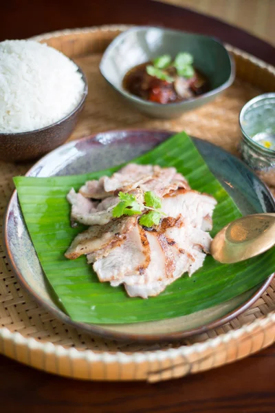 Charcoal-boiled pork neck — Stock Photo, Image