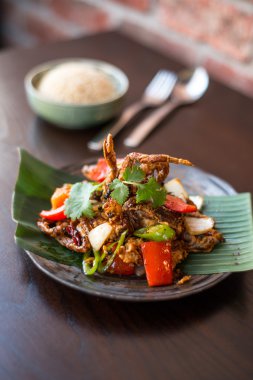 Yumuşak Kabuk Yengeç. Tayland gıda