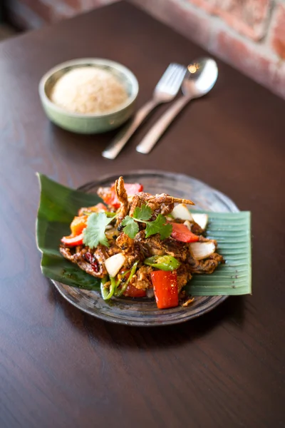 Soft shell crab. Thailändsk mat — Stockfoto