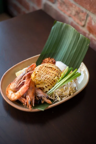 垫泰国虾 — 图库照片