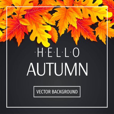 Portakal yapraklı sonbahar bayrağı