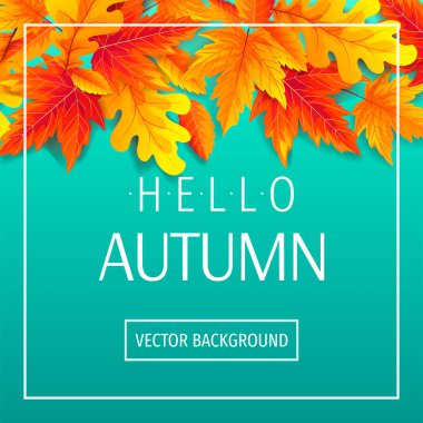 Portakal yapraklı sonbahar bayrağı