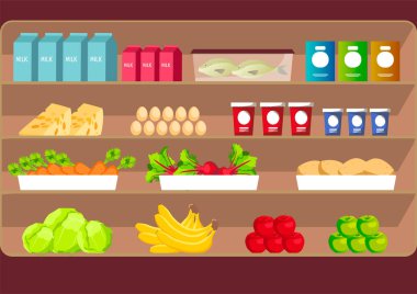 Marketin vektör çizimi. alışveriş konsepti vektör illüstrasyonu