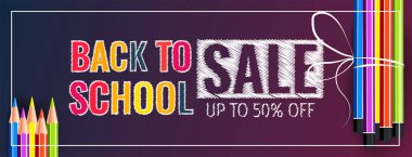 Okul satışı afiş tasarım şablonu