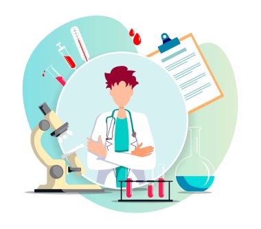 tıp ve sağlık hizmetleri ikonları, tıbbi danışma çevrimiçi konsepti