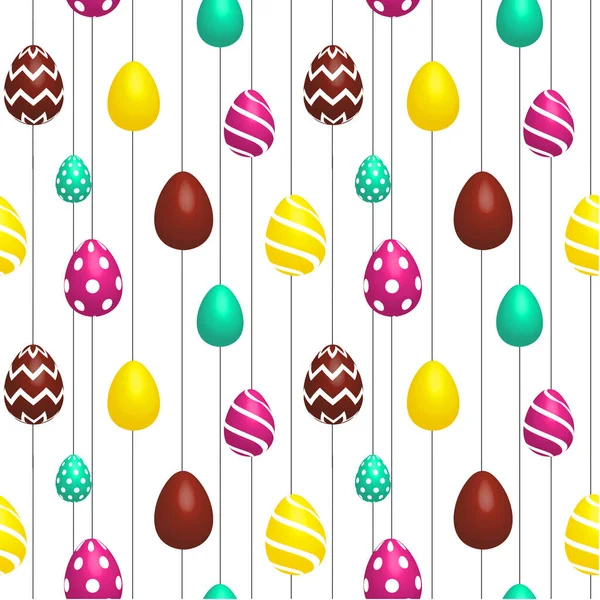 Seamless Vector Pattern Easter Eggs — Stock Vector