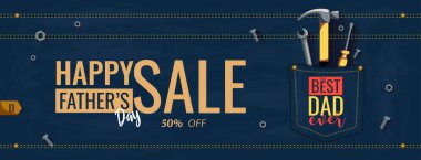 Babalar Günü satışları için modern set web tasarımının vektör çizimi