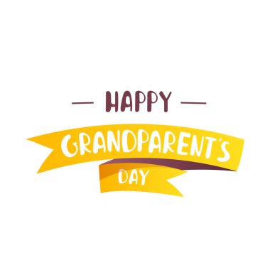 Büyük anne ve büyük baba günü için harf tasarımının vektör çizimi 