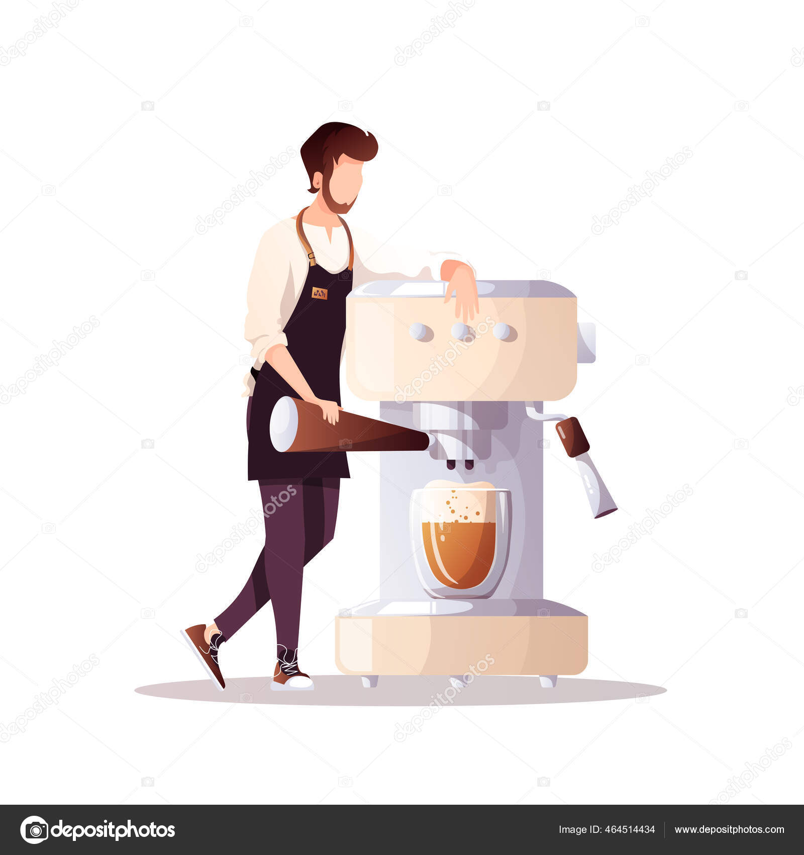 Barista Huge Coffee Machine Coffee Shop Break Cafe Bar