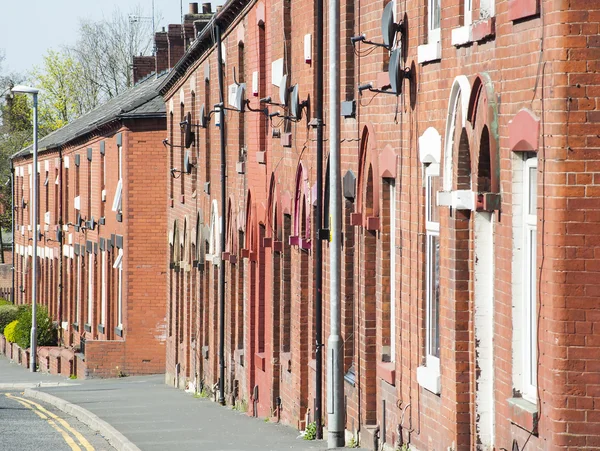 Red ricked terraced houses — Stock Photo, Image