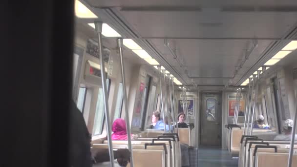 Dentro Marta Train Metropolitan Atlanta Rapid Transit Authority Principal Operador — Vídeo de Stock