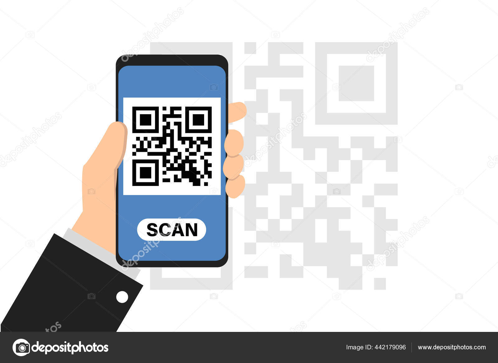 スマートフォンでqrコードを読み取ります 電話カメラのqrcode ベクトル絶縁フラットイラスト ストックベクター C Mark Ko スマートフォンでqrコードを読み取ります 電話カメラのqrcode ベクトル絶縁フラットイラスト ストックベクター C Mark Ko