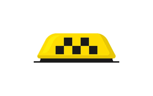 Taksi Sarı Düz Tabela Sembolü Zole Vektör Illüstrasyonu — Stok Vektör