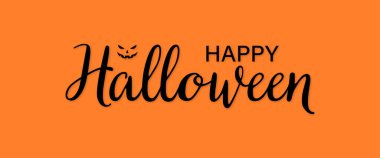 Cadılar Bayramı bayrağınız kutlu olsun. Vektör tatil arkaplan posteri 