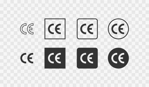 Markeer Het Pictogram Van Euro Set Europees Certificaat Vector Platte — Stockvector