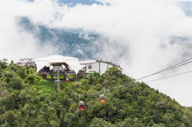 Teleferik Görünüm noktası Langkawi Sky Bridge uygulamasında Langkawi, Mala