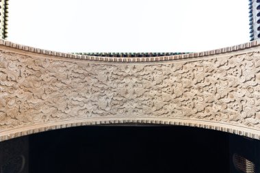 Medreseler Ben Youssef Marakesh binasında mermer sanatı