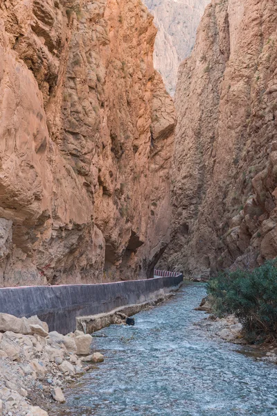 Ущелини du Dades Долина з річки, Марокко — стокове фото