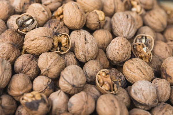 Kırık ceviz ile seçici odak grup 