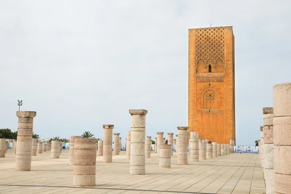 Hassan Toren op het Mausoleum van Mohammed V in Rabat — Stockfoto
