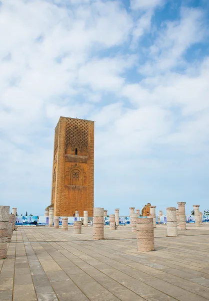 Hassan Toren op het Mausoleum van Mohammed V in Rabat — Stockfoto