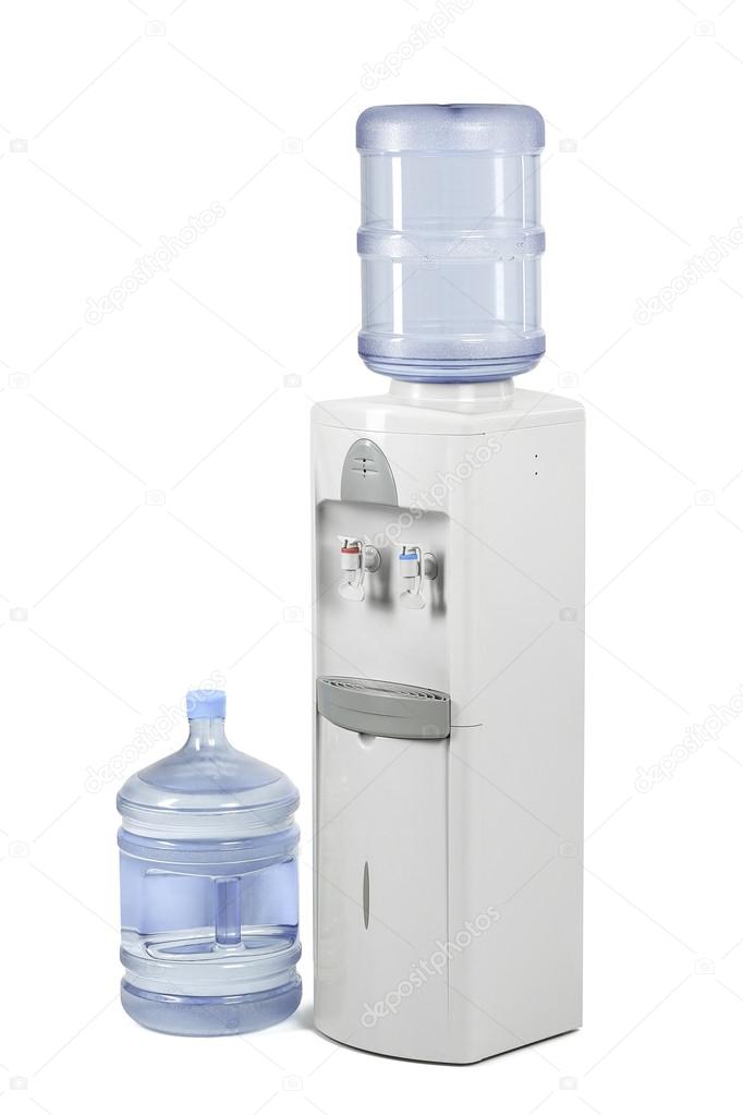 Water cooler with water bottle