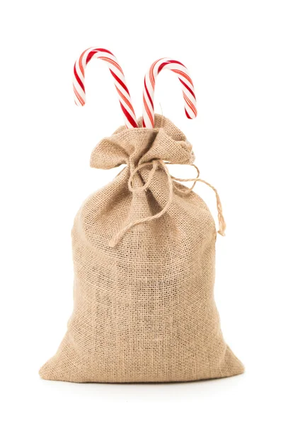 Çuvala Noel ile şeker kamışı