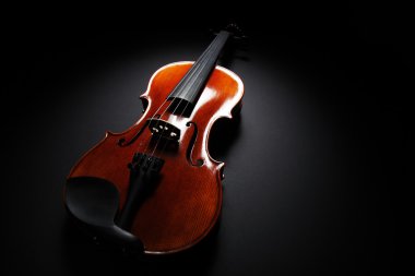Keman müzik enstrümanı siyah arka plan görüntü