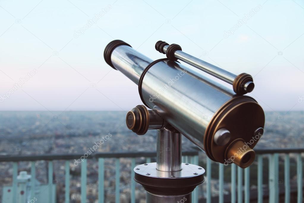 Image of telescope overlooking for city