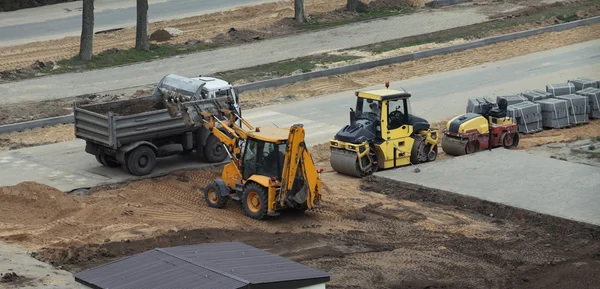 High angle view of construction machinery — Stock Photo, Image