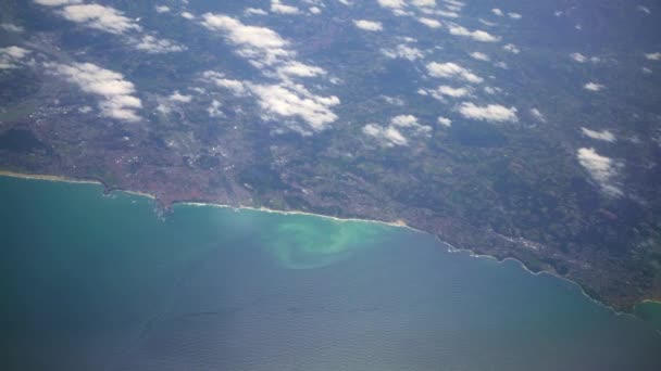 Vista Aérea Bela Praia Saint Jean Luz Com Oceano Água — Vídeo de Stock