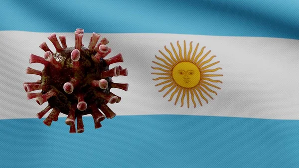Флаг Аргентины Концепция Коронавируса 2019 Ncov Азиатская Вспышка Аргентине Коронавирусы — стоковое фото