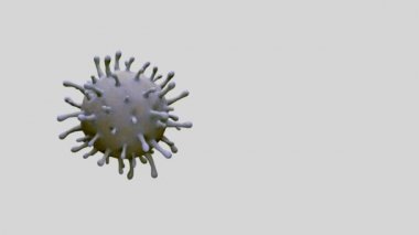 Üç boyutlu illüstrasyon. Coronavirus salgını solunum sistemini etkiliyor. Covid 19 tipi bir grip virüsü. Tehlikeli bir grip olarak görülüyor. Hastalık hücrelerinde salgın hastalık riski kavramı.