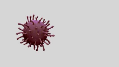 Üç boyutlu illüstrasyon. Coronavirus 2019 nCov konsepti Asya gribi salgını ve koronavirüs salgını için zararlı grip salgını vakaları olarak kabul edilebilir. Mikroskop virüsü Covid19 'u kapatın.