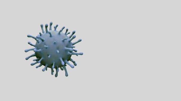 Illustration Influensa Coronavirus Flyter Vätska Mikroskopisk Patogen Som Angriper Luftvägarna — Stockvideo