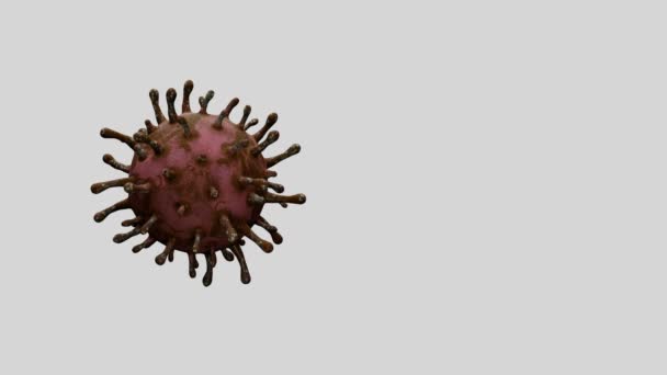 Illustration Utbrott Coronavirus Som Infekterar Andningsorganen Influensa Typ Covid Virus — Stockvideo