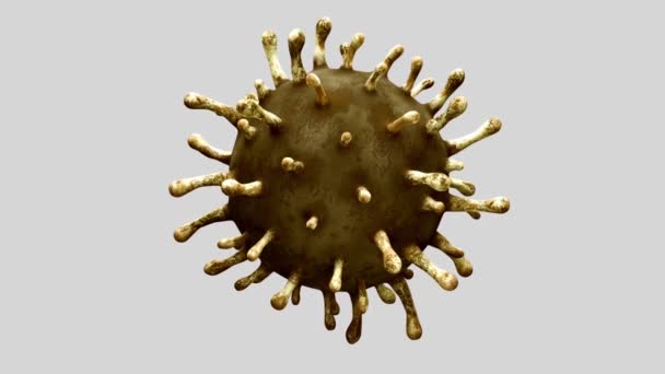 Illustration Éclosion Coronavirus Infectant Système Respiratoire Influenza Type Covid Virus — Video