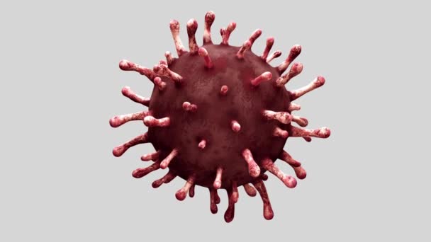 3D插图 Coronavirus 2019 Ncov概念可适用于亚洲流感的爆发 而Coronaviruses Influenza则将流感作为流感大流行等危险的流感病毒株 显微镜病毒Covid19特写 — 图库视频影像