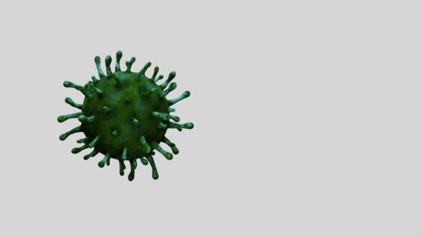 3Dイラスト アジアのインフルエンザ流行の原因となるコロナウイルス2019 Nconv概念と パンデミックとして危険なインフルエンザ株の場合としてのコロナウイルスインフルエンザ 顕微鏡ウイルスCovid19クローズアップ Dan — ストック動画